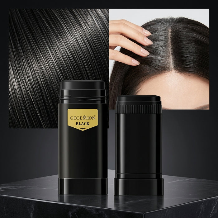 Black Hair Colour Pigment Stick with Brush – Instant Root Touch-Up, Grey Coverage & Hairline Filling Pen