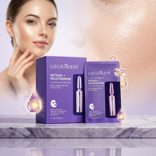 Retinol & Nicotinamide Anti-Aging Face Serum Sachet – Wrinkle Reducing, Brightening & Skin Renewal Treatment