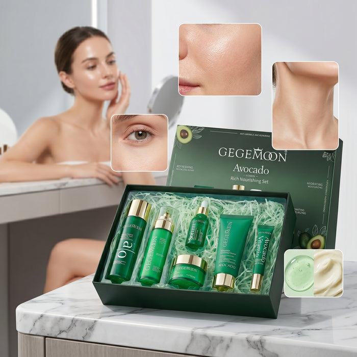 Avocado Cleanser 6-in-1 Complete Skincare Set – Deep Cleansing, Nourishing & Skin Barrier Strengthening Routine Kit