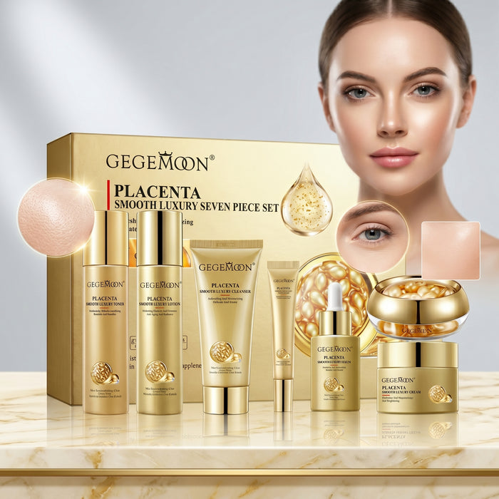 Placenta Extract 7-in-1 Skincare Set – Intensive Regenerating, Anti-Aging & Deep Nourishing Routine Kit