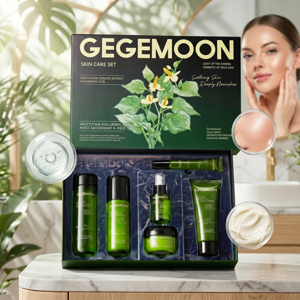 Hyaluronic Acid 6-Piece Complete Skincare Set – Deep Hydration, Plumping & Skin Barrier Repair Routine Kit