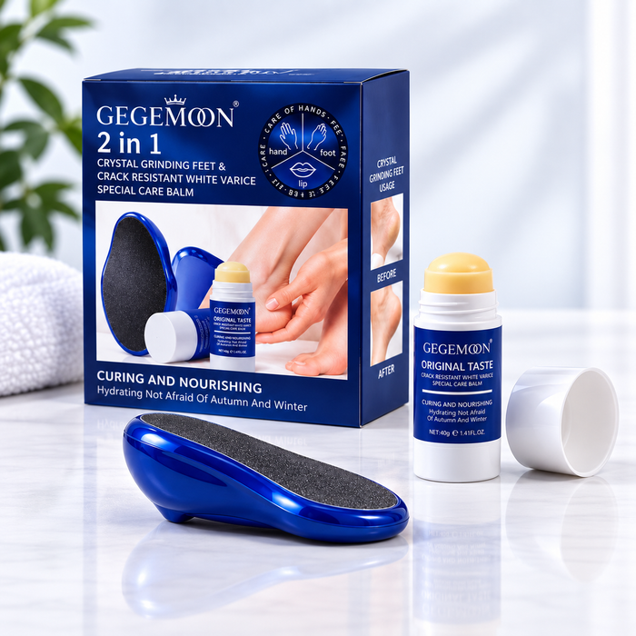Gegemoon Crystal Foot Filer and Crack Repair Balm Blue