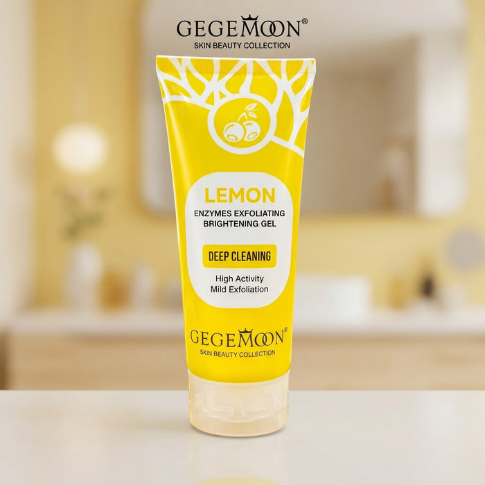 Lemon Exfoliating Scrub Gel – Brightening Vitamin C Deep Cleansing & Pore Refining Face & Body Gel