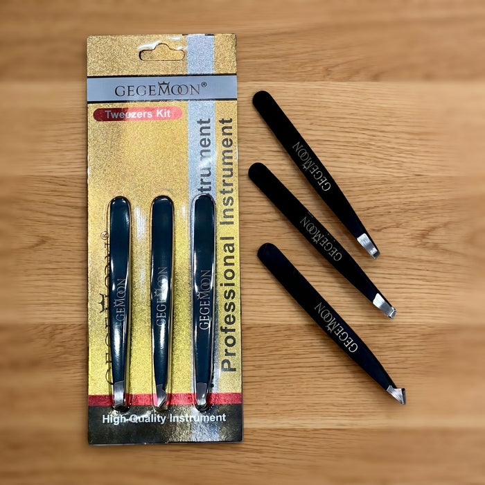 3-in-1 Professional Tweezer Set – Precision Eyebrow Shaping, Hair Removal & Grooming Beauty Tools Kit