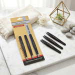 3-in-1 Professional Tweezer Set – Precision Eyebrow Shaping, Hair Removal & Grooming Beauty Tools Kit