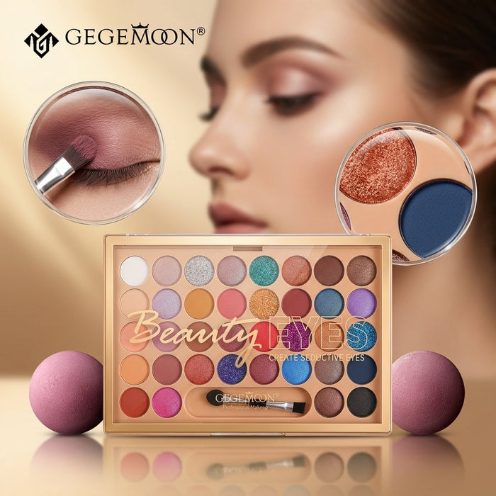 36-Color Eyeshadow Palette – Ultimate Matte, Shimmer & Glitter Collection for Professional & Creative Eye Artistry