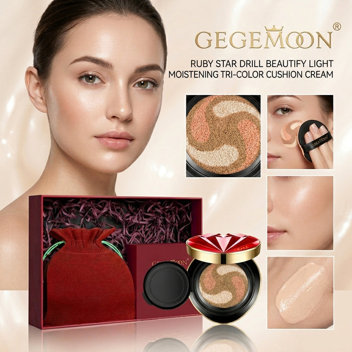 2-in-1 Fancy Air Cushion Foundation & Concealer – Lightweight Full Coverage, Natural Glow & Long-Lasting Makeup (Shade 4)