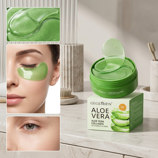 Aloe Vera Soothing Eye Mask – Cooling, Anti-Puffiness & Dark Circle Reducing Under Eye Patches 80g